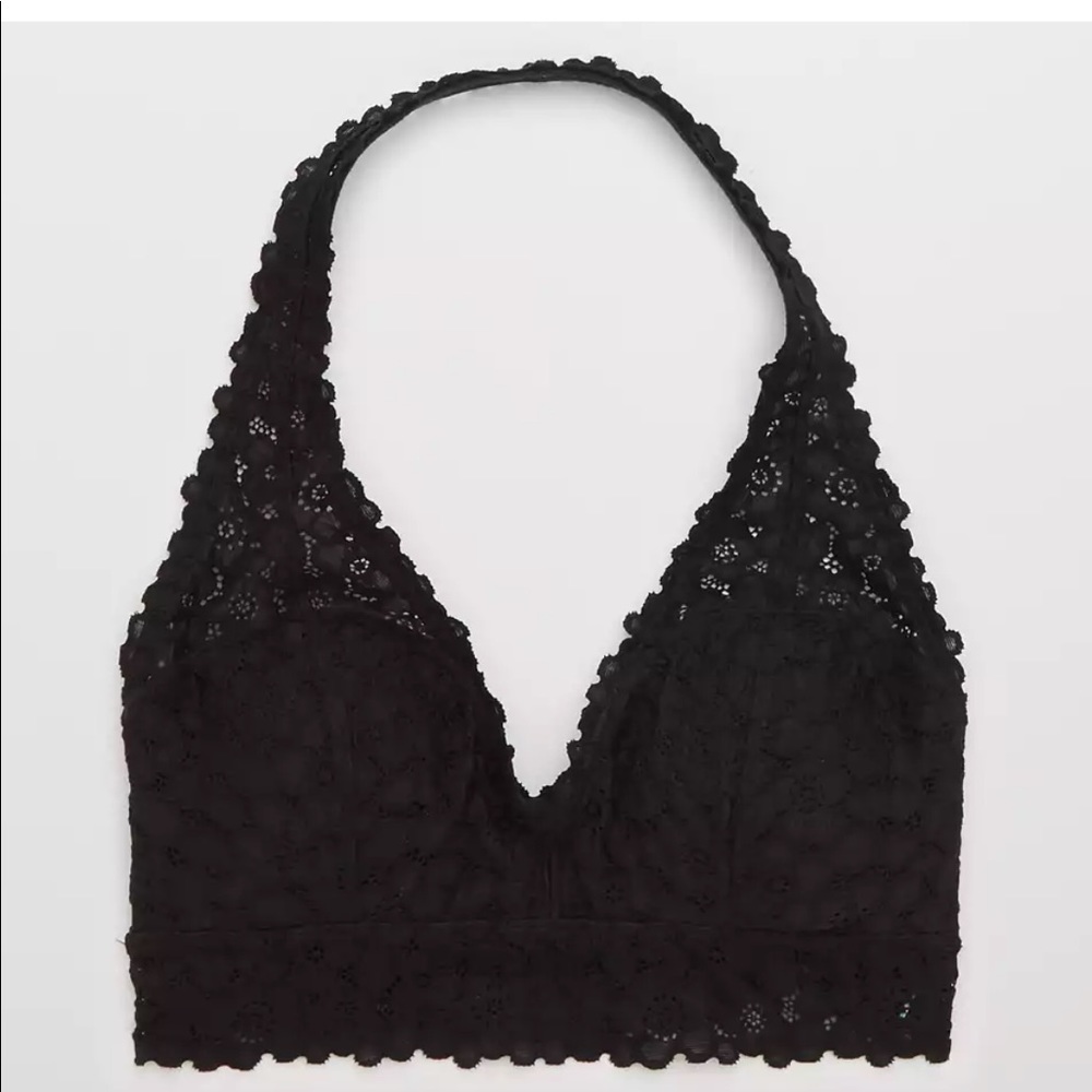 2 Aerie Bralettes. White and Black.